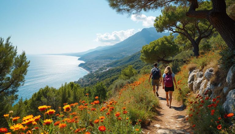 randonnée  le long de la Riviera française
